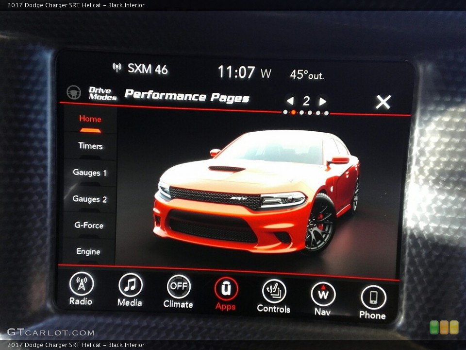 Black Interior Controls for the 2017 Dodge Charger SRT Hellcat #117135464