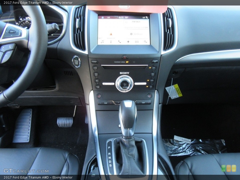 Ebony Interior Dashboard for the 2017 Ford Edge Titanium AWD #117138746