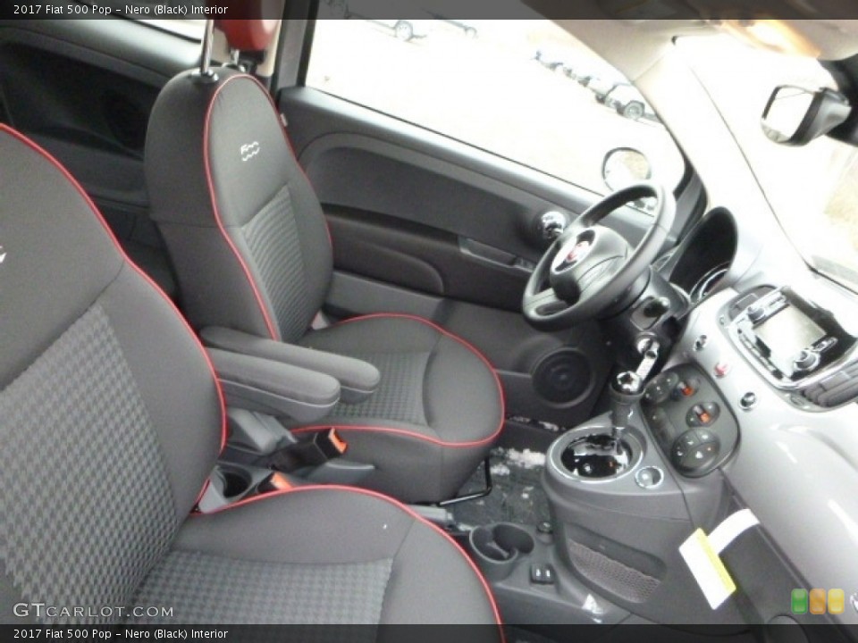 Nero (Black) Interior Front Seat for the 2017 Fiat 500 Pop #117143825