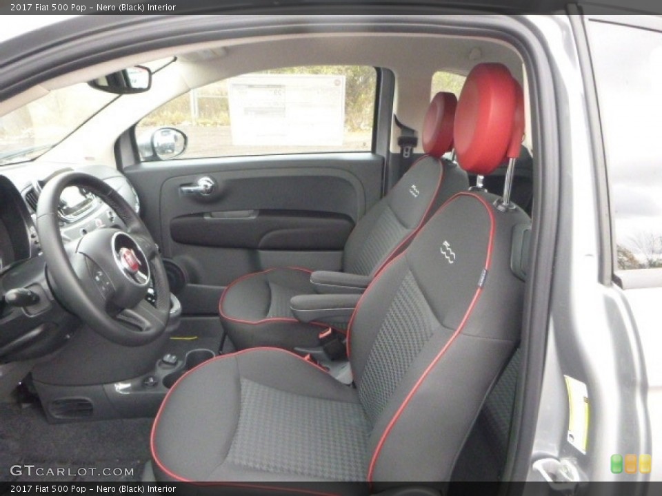 Nero (Black) Interior Front Seat for the 2017 Fiat 500 Pop #117143936