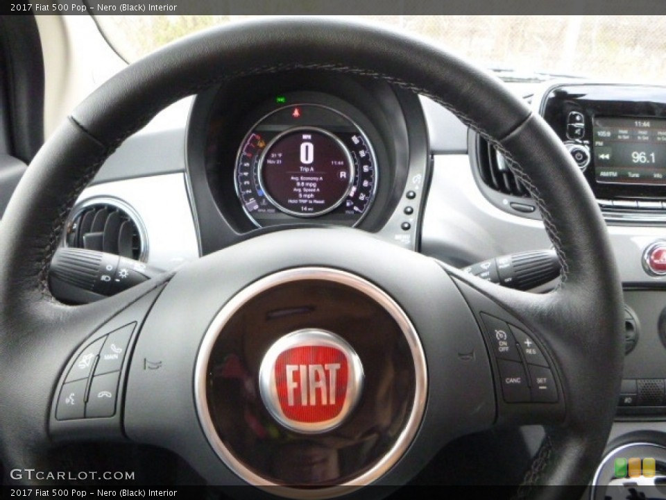 Nero (Black) Interior Steering Wheel for the 2017 Fiat 500 Pop #117144083