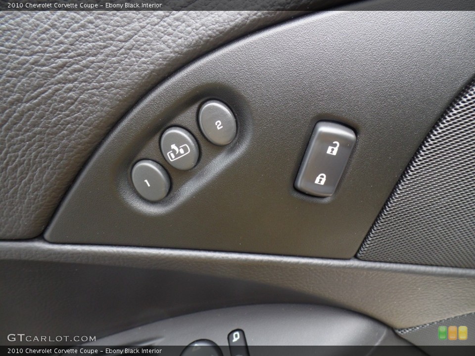 Ebony Black Interior Controls for the 2010 Chevrolet Corvette Coupe #117148916