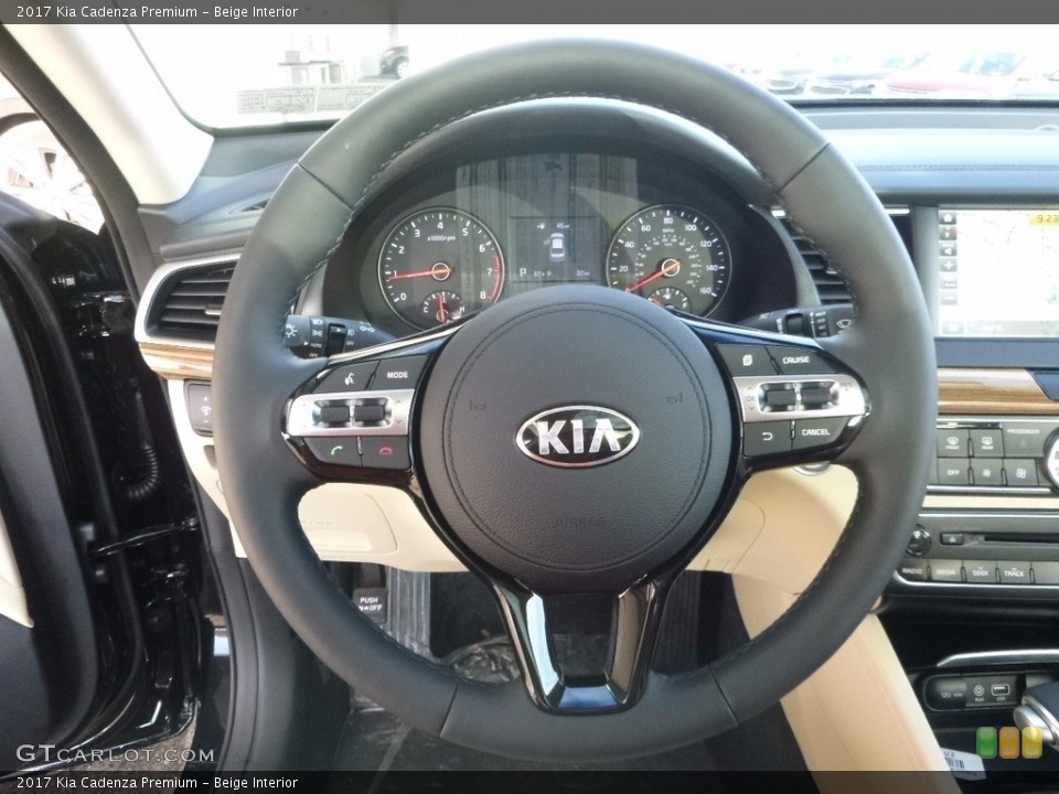 Beige Interior Steering Wheel for the 2017 Kia Cadenza Premium #117158974