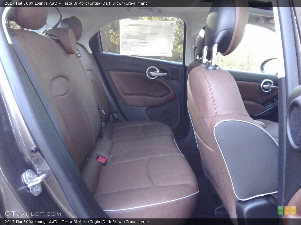 Testa Di Moro/Grigio (Dark Brown/Gray) Interior Rear Seat for the 2017 Fiat 500X Lounge AWD #117162955