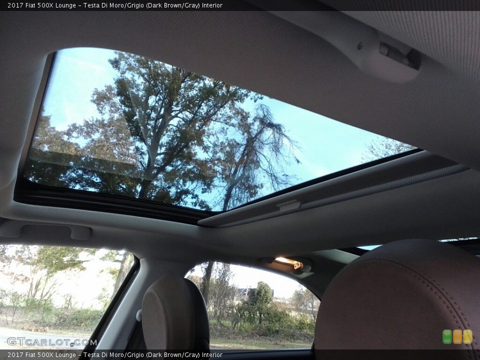 Testa Di Moro/Grigio (Dark Brown/Gray) Interior Sunroof for the 2017 Fiat 500X Lounge #117164164