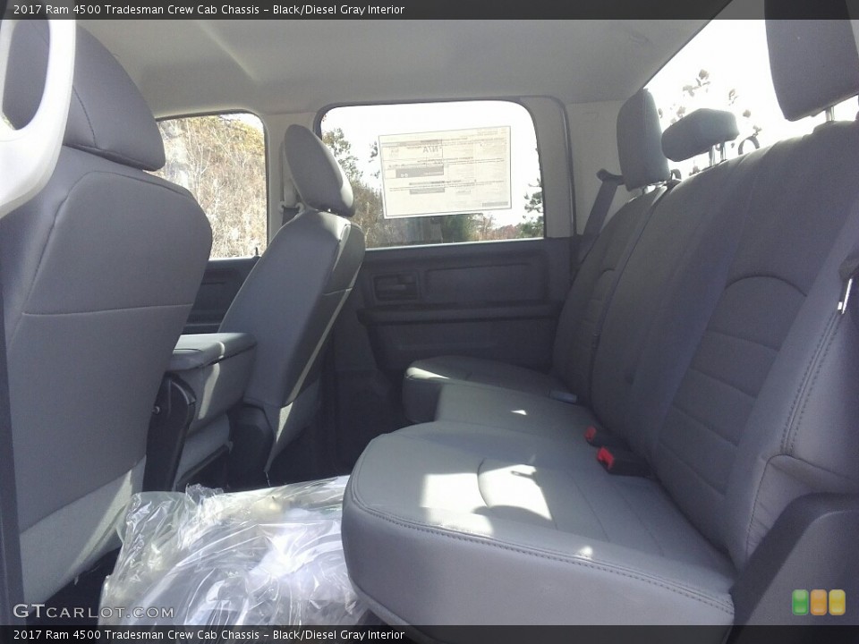 Black/Diesel Gray Interior Rear Seat for the 2017 Ram 4500 Tradesman Crew Cab Chassis #117165475