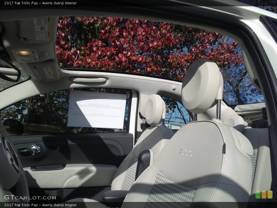 Avorio (Ivory) Interior Sunroof for the 2017 Fiat 500c Pop #117169555