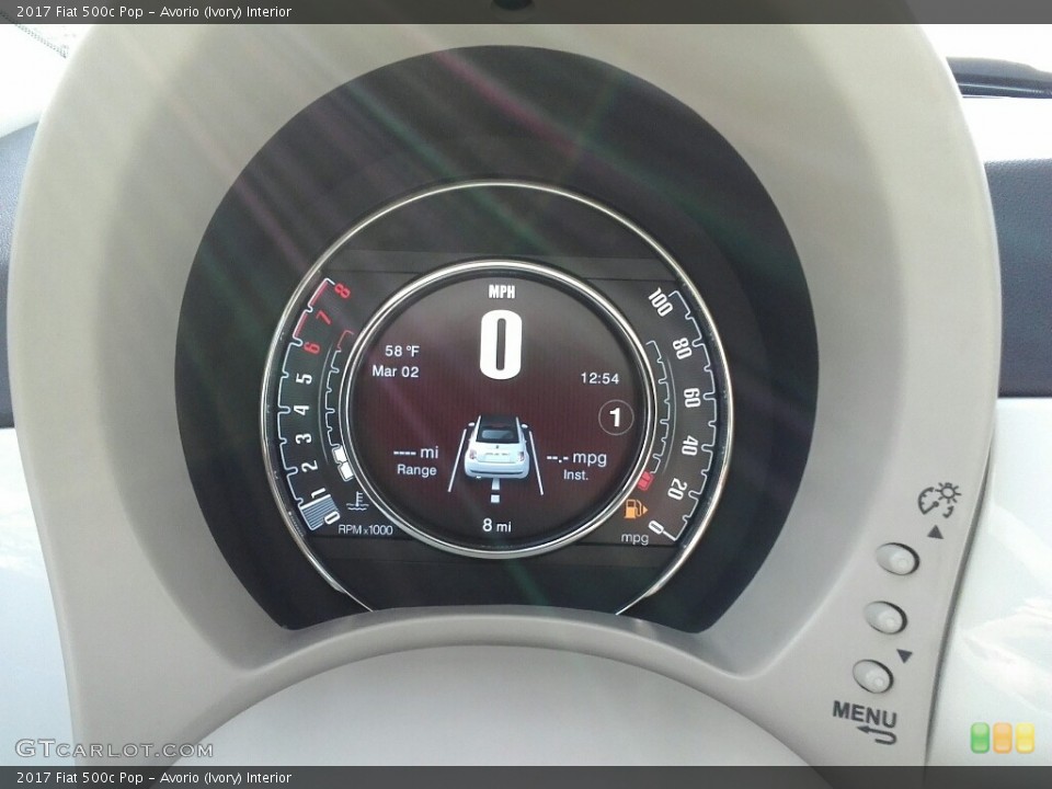 Avorio (Ivory) Interior Gauges for the 2017 Fiat 500c Pop #117169577