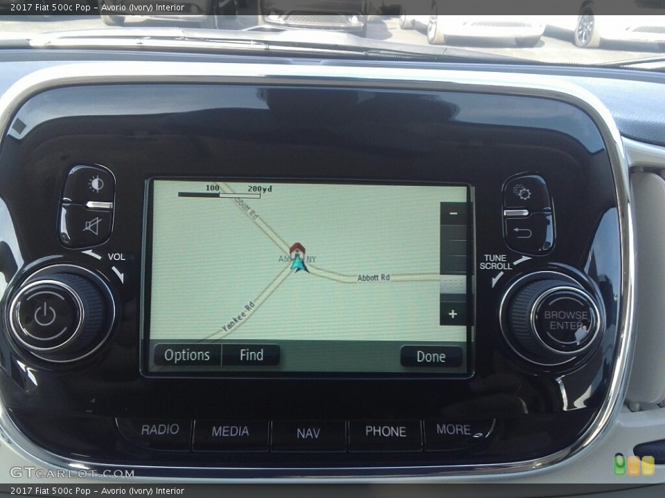 Avorio (Ivory) Interior Navigation for the 2017 Fiat 500c Pop #117169699