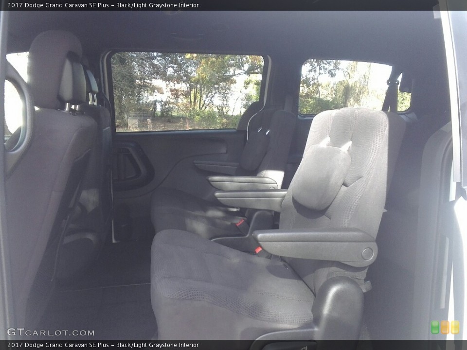 Black/Light Graystone Interior Rear Seat for the 2017 Dodge Grand Caravan SE Plus #117170182