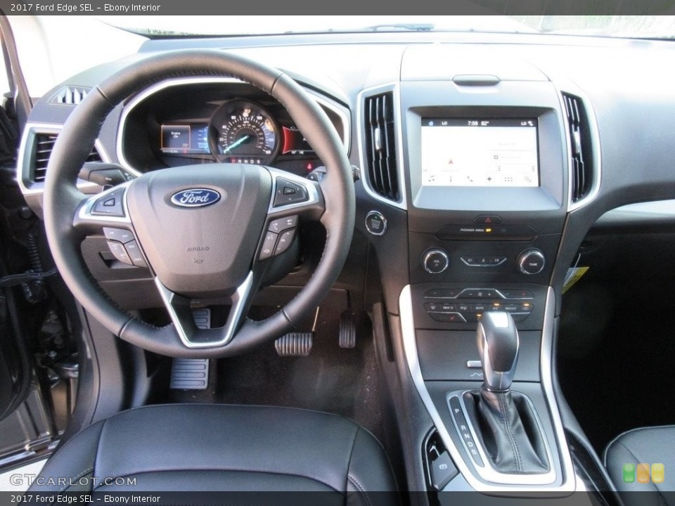 Ebony Interior Dashboard for the 2017 Ford Edge SEL #117173215