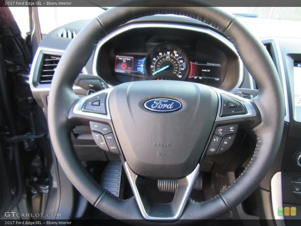 Ebony Interior Steering Wheel for the 2017 Ford Edge SEL #117173335