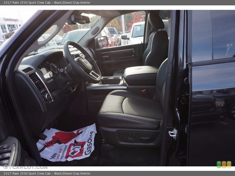Black/Diesel Gray Interior Photo for the 2017 Ram 1500 Sport Crew Cab #117180700