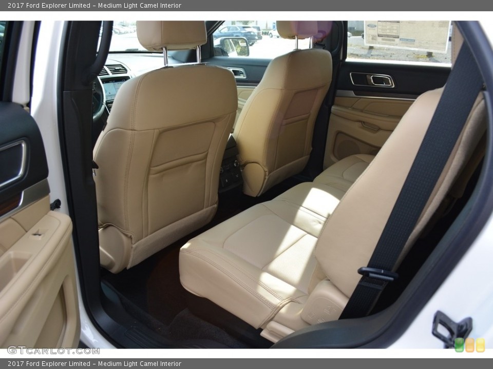 Medium Light Camel Interior Rear Seat for the 2017 Ford Explorer Limited #117188575