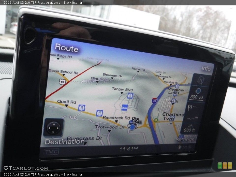 Black Interior Navigation for the 2016 Audi Q3 2.0 TSFI Prestige quattro #117194568