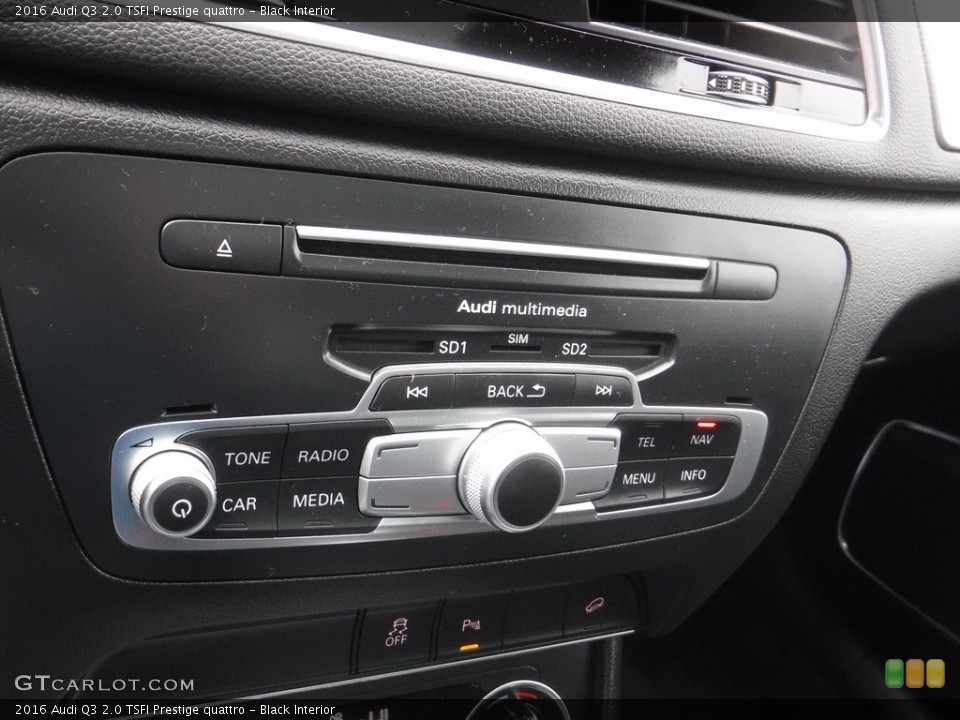 Black Interior Controls for the 2016 Audi Q3 2.0 TSFI Prestige quattro #117194599