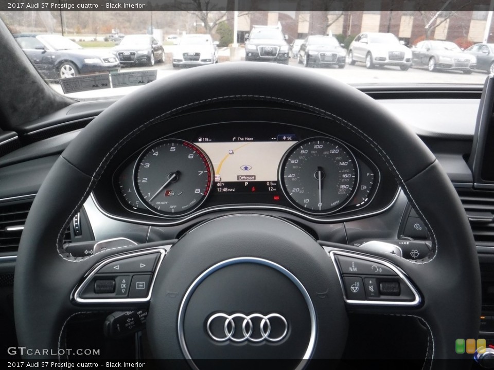 Black Interior Steering Wheel for the 2017 Audi S7 Prestige quattro #117197236