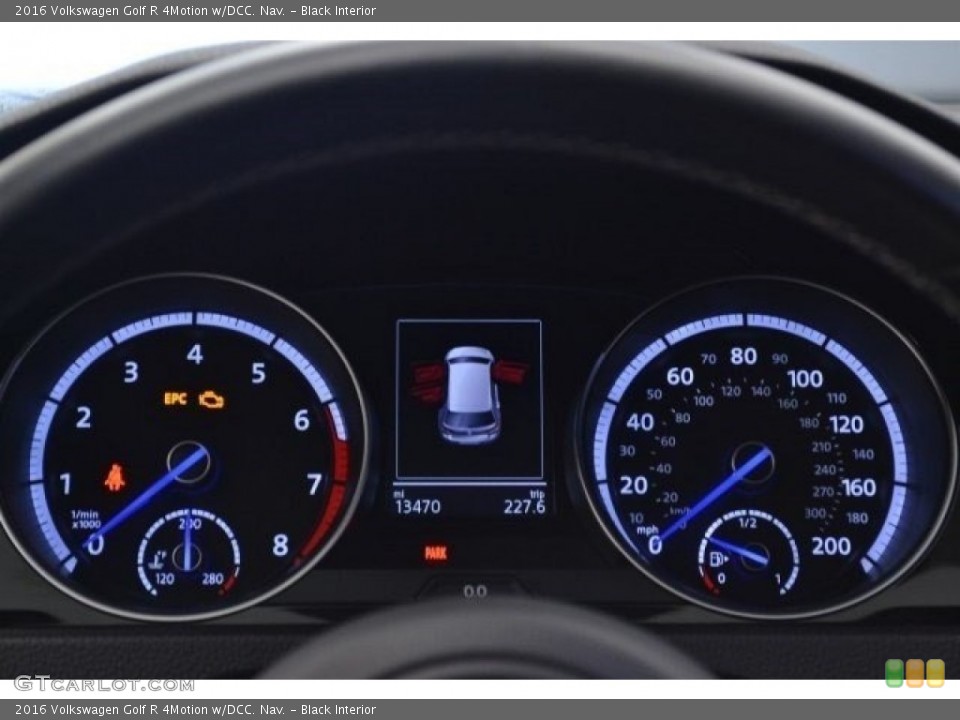 Black Interior Gauges for the 2016 Volkswagen Golf R 4Motion w/DCC. Nav. #117197959