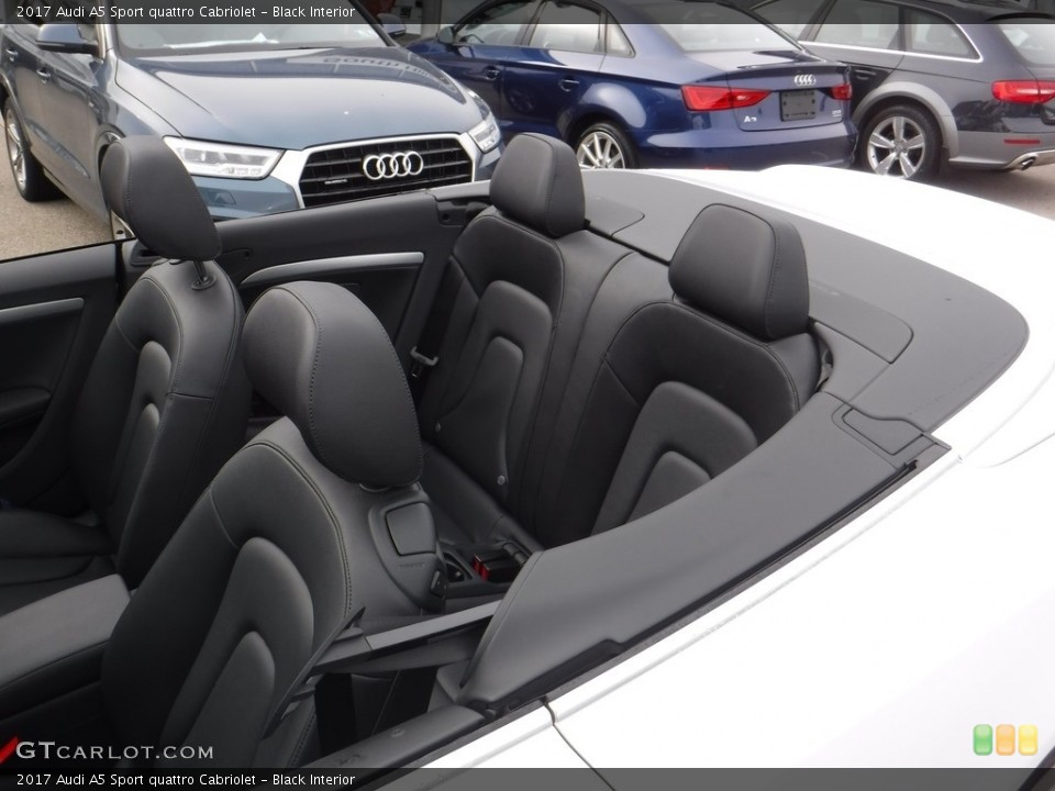 Black Interior Rear Seat for the 2017 Audi A5 Sport quattro Cabriolet #117198037