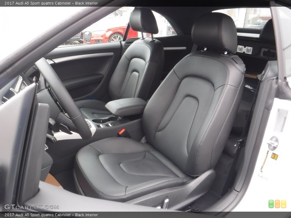 Black Interior Front Seat for the 2017 Audi A5 Sport quattro Cabriolet #117198229