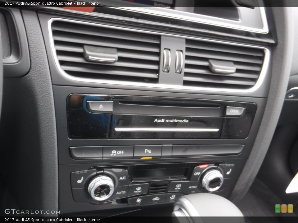 Black Interior Controls for the 2017 Audi A5 Sport quattro Cabriolet #117198265