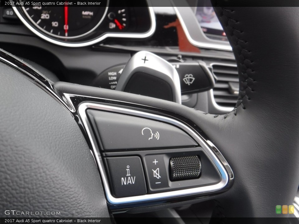 Black Interior Controls for the 2017 Audi A5 Sport quattro Cabriolet #117198286