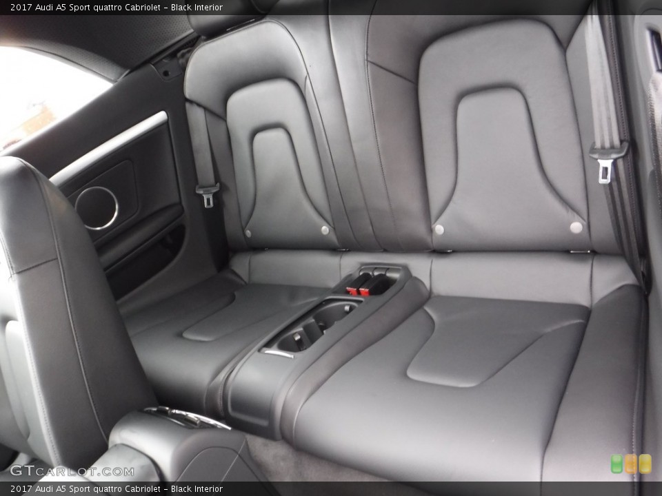 Black Interior Rear Seat for the 2017 Audi A5 Sport quattro Cabriolet #117198307