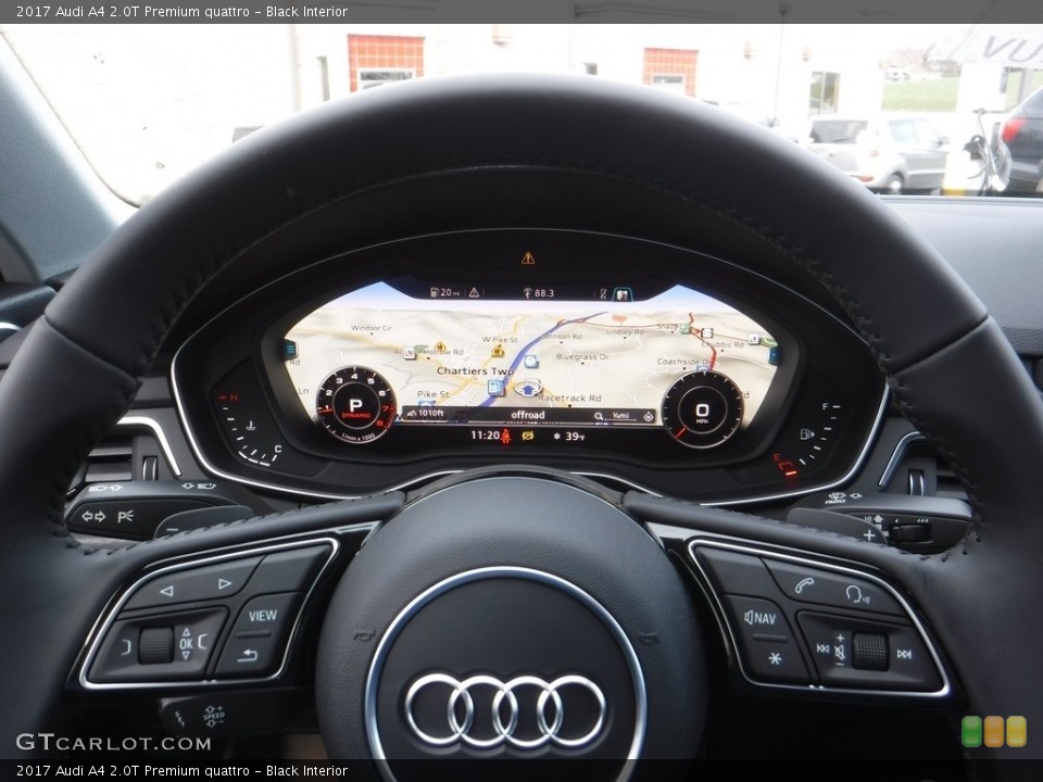 Black Interior Steering Wheel for the 2017 Audi A4 2.0T Premium quattro #117198535