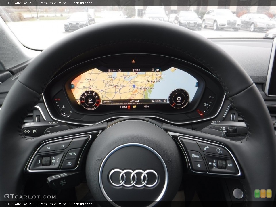 Black Interior Navigation for the 2017 Audi A4 2.0T Premium quattro #117198787