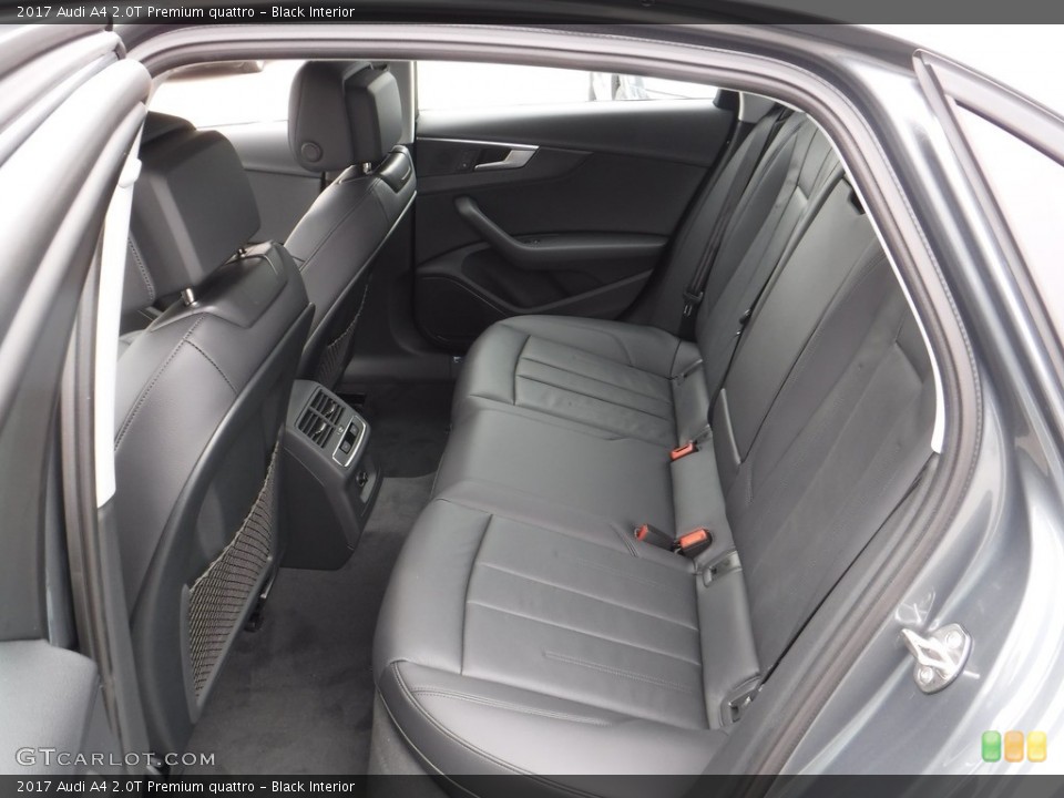 Black Interior Rear Seat for the 2017 Audi A4 2.0T Premium quattro #117198817