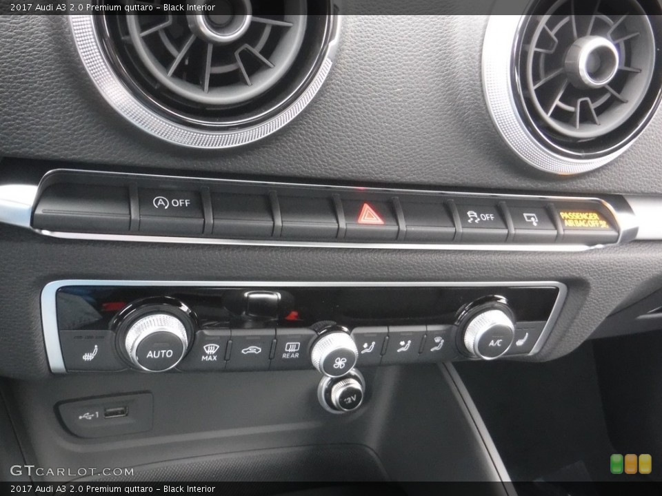 Black Interior Controls for the 2017 Audi A3 2.0 Premium quttaro #117199012