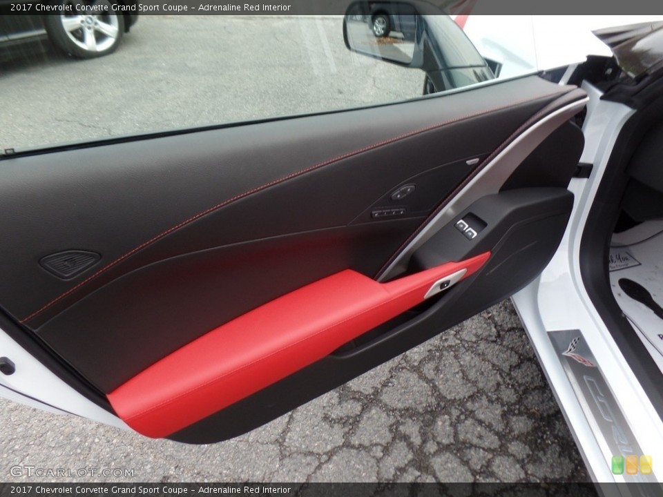 Adrenaline Red Interior Door Panel for the 2017 Chevrolet Corvette Grand Sport Coupe #117199021