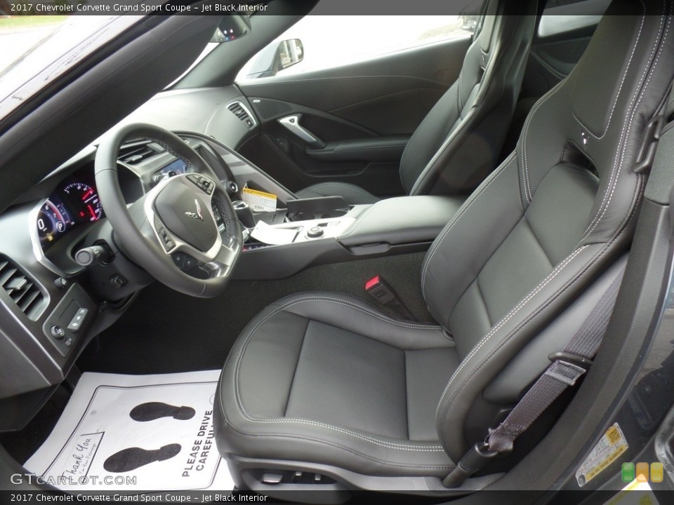 Jet Black Interior Front Seat for the 2017 Chevrolet Corvette Grand Sport Coupe #117199375