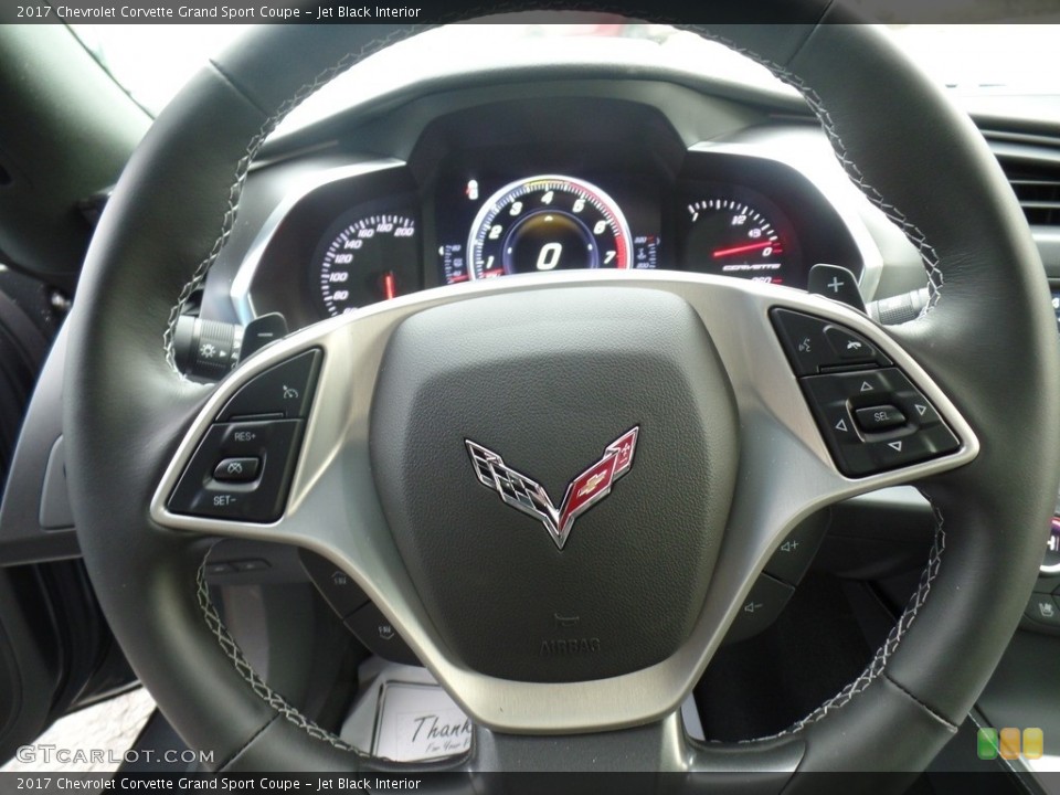 Jet Black Interior Steering Wheel for the 2017 Chevrolet Corvette Grand Sport Coupe #117199390
