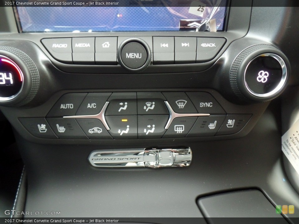Jet Black Interior Controls for the 2017 Chevrolet Corvette Grand Sport Coupe #117199462