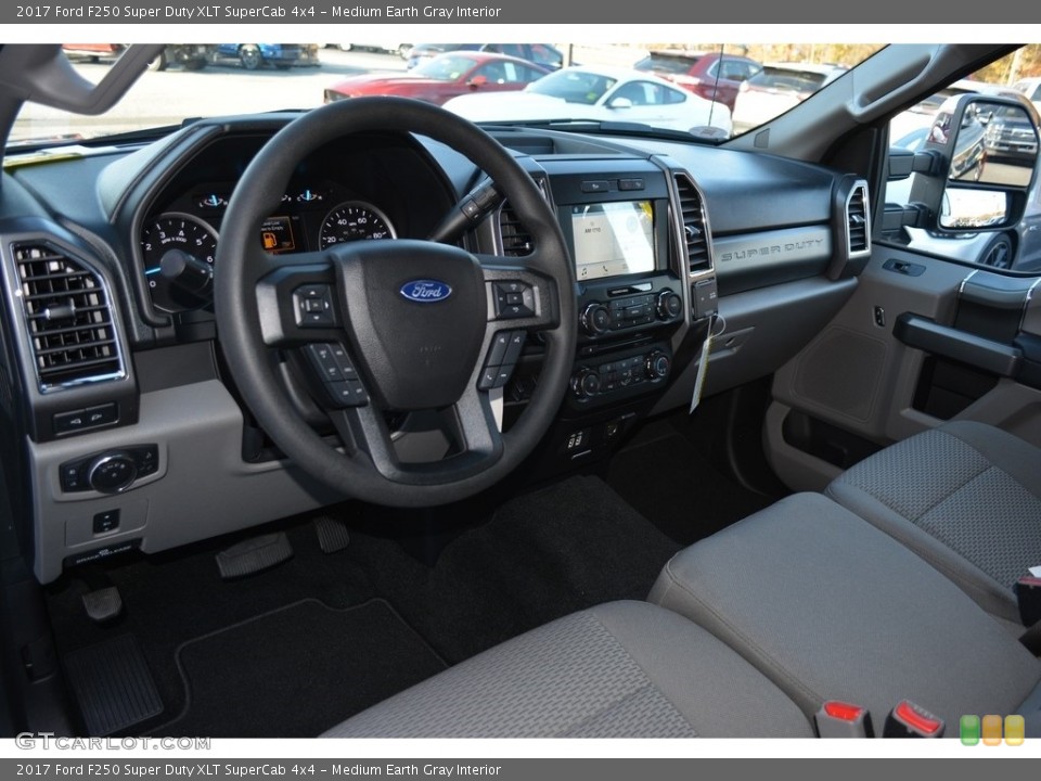 Medium Earth Gray Interior Dashboard for the 2017 Ford F250 Super Duty XLT SuperCab 4x4 #117199699