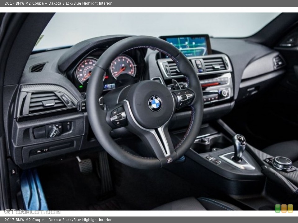 Dakota Black/Blue Highlight Interior Dashboard for the 2017 BMW M2 Coupe #117200087