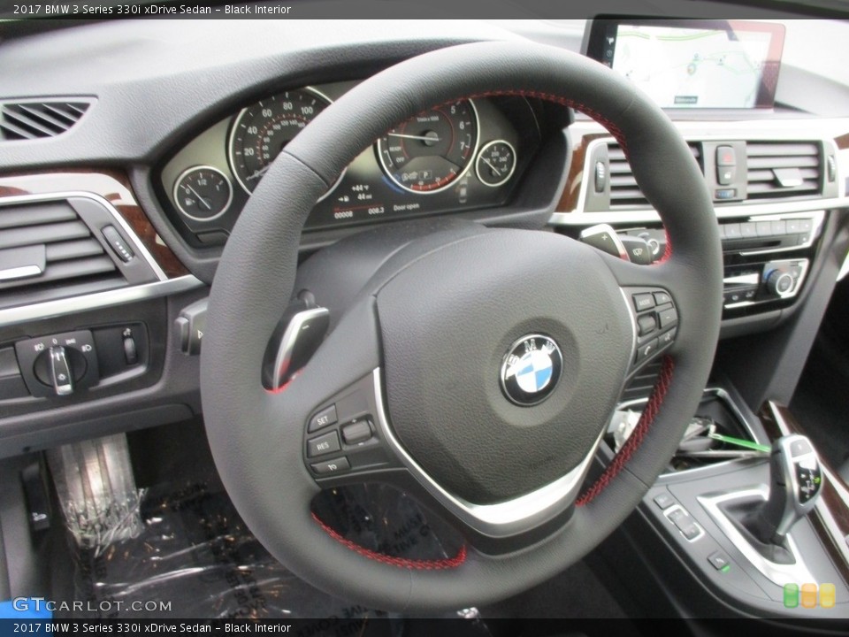 Black Interior Steering Wheel for the 2017 BMW 3 Series 330i xDrive Sedan #117201380