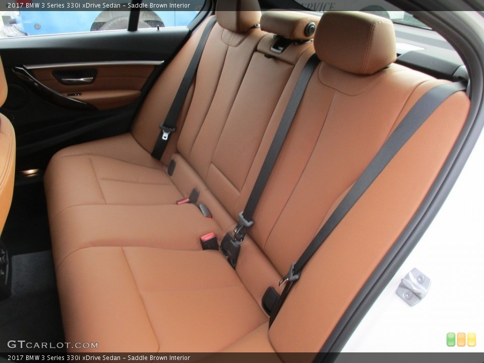 Saddle Brown Interior Rear Seat for the 2017 BMW 3 Series 330i xDrive Sedan #117201851