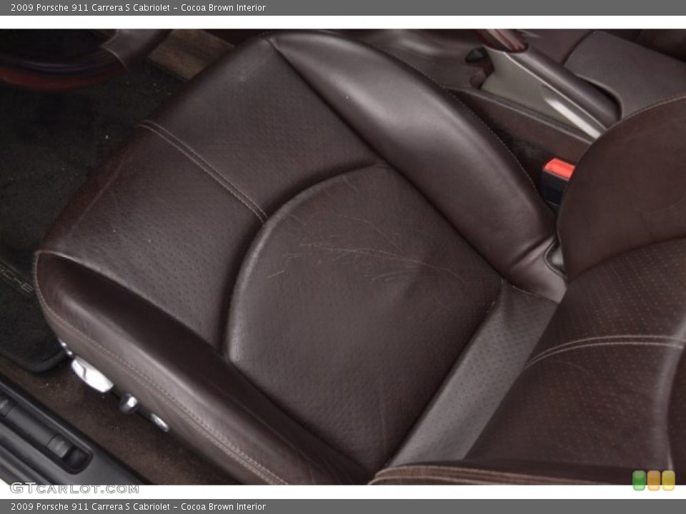 Cocoa Brown Interior Front Seat for the 2009 Porsche 911 Carrera S Cabriolet #117209605
