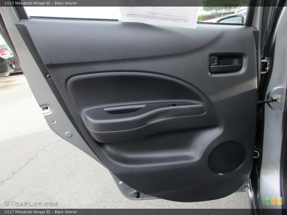 Black Interior Door Panel for the 2017 Mitsubishi Mirage ES #117213559