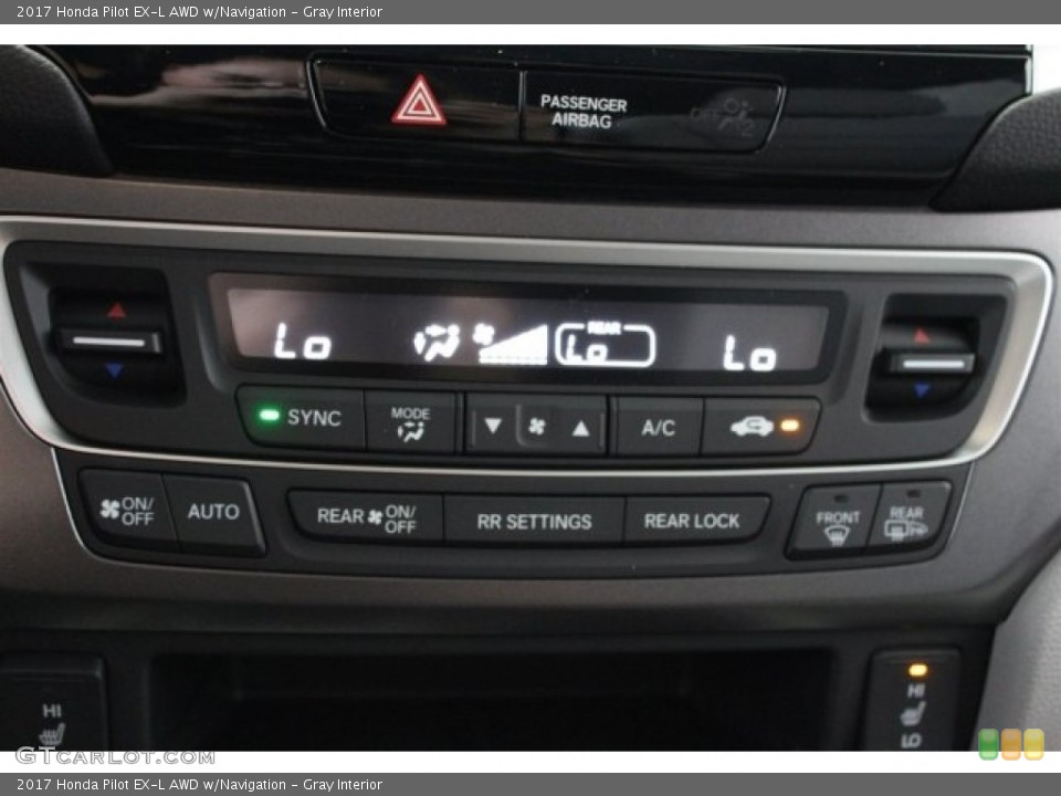 Gray Interior Controls for the 2017 Honda Pilot EX-L AWD w/Navigation #117216351
