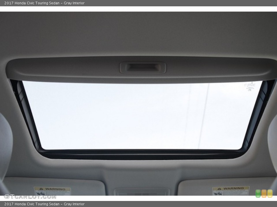 Gray Interior Sunroof for the 2017 Honda Civic Touring Sedan #117218472
