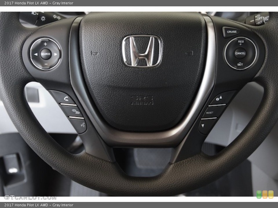 Gray Interior Steering Wheel for the 2017 Honda Pilot LX AWD #117222222