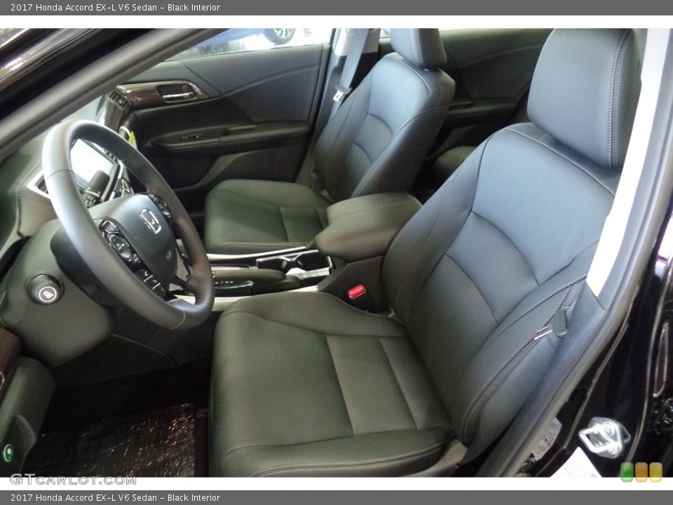 Black Interior Front Seat for the 2017 Honda Accord EX-L V6 Sedan #117225565