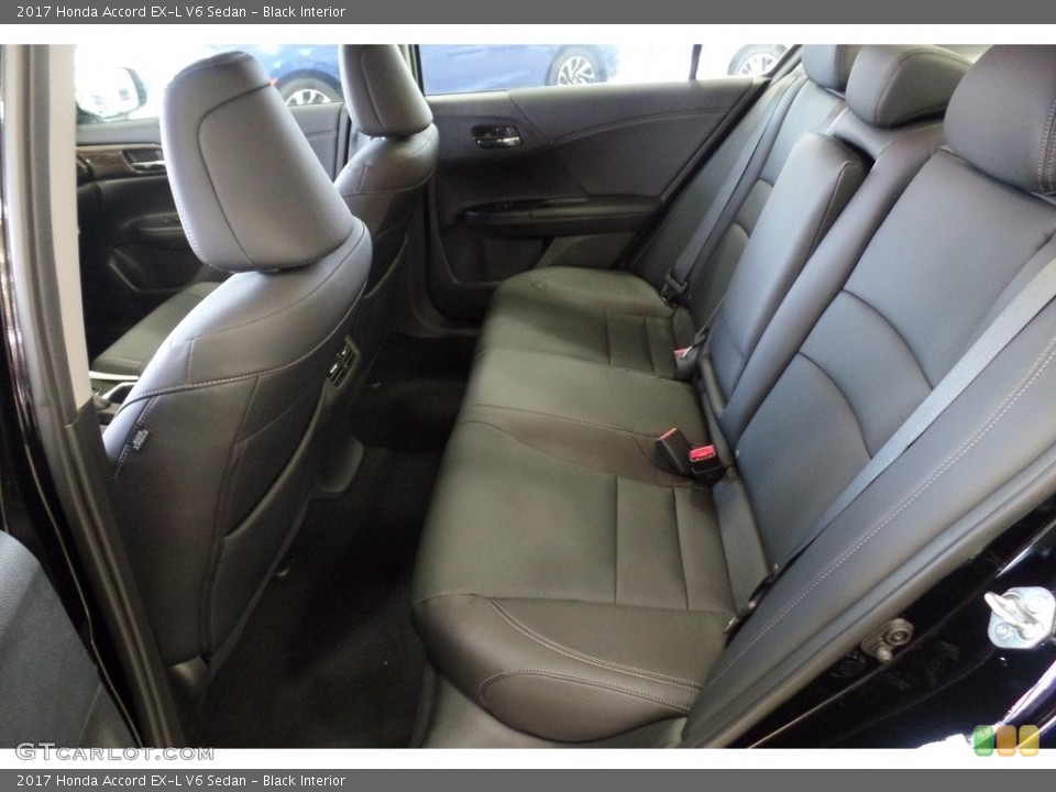 Black Interior Rear Seat for the 2017 Honda Accord EX-L V6 Sedan #117225589