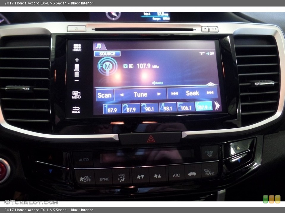 Black Interior Audio System for the 2017 Honda Accord EX-L V6 Sedan #117225778