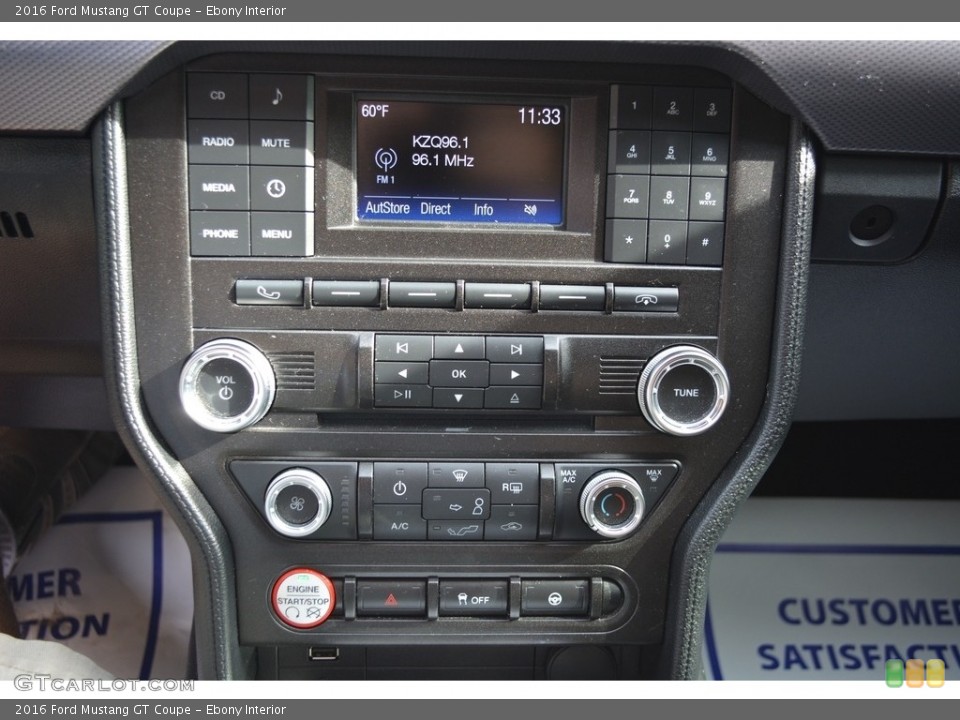 Ebony Interior Controls for the 2016 Ford Mustang GT Coupe #117233203
