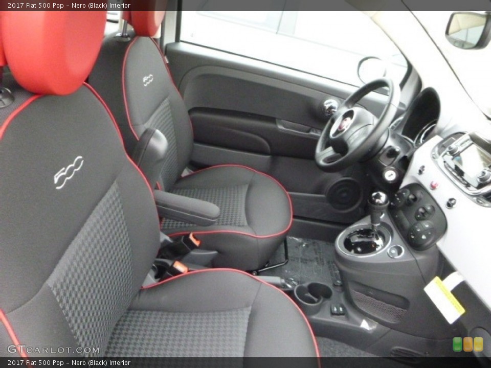 Nero (Black) Interior Front Seat for the 2017 Fiat 500 Pop #117233362