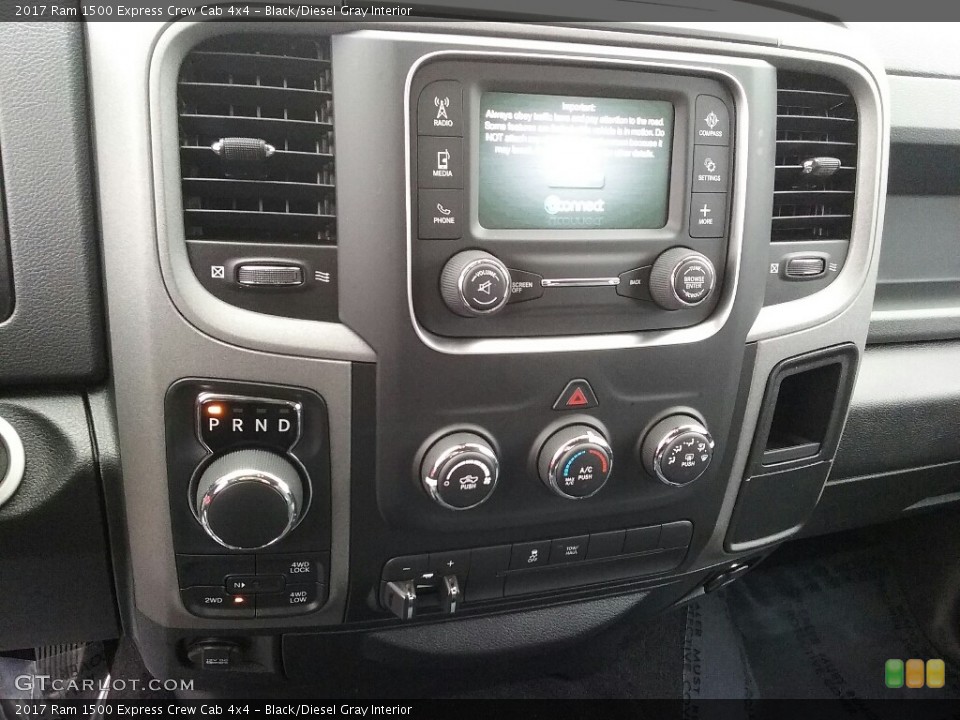 Black/Diesel Gray Interior Controls for the 2017 Ram 1500 Express Crew Cab 4x4 #117237904